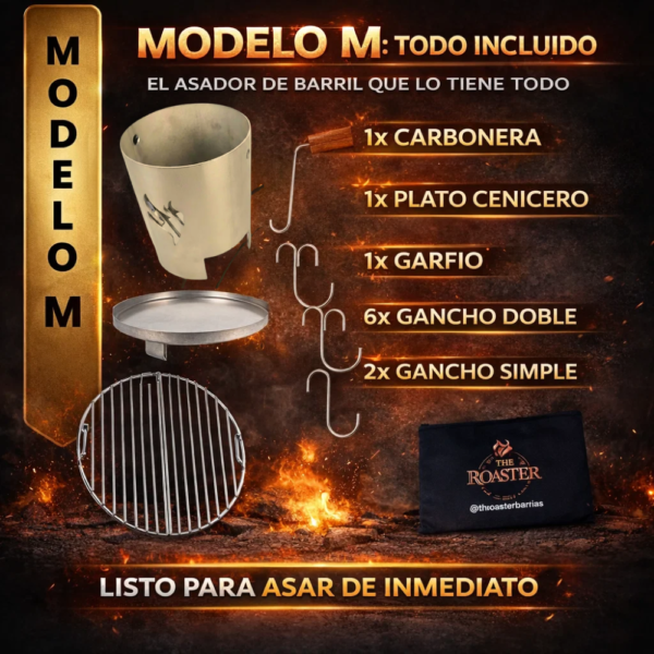 Barril asador modelo M